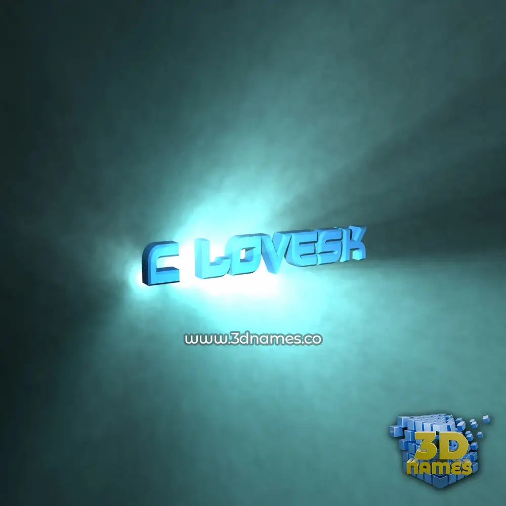c lovesk in Light Shine style - 3D name wallpaper