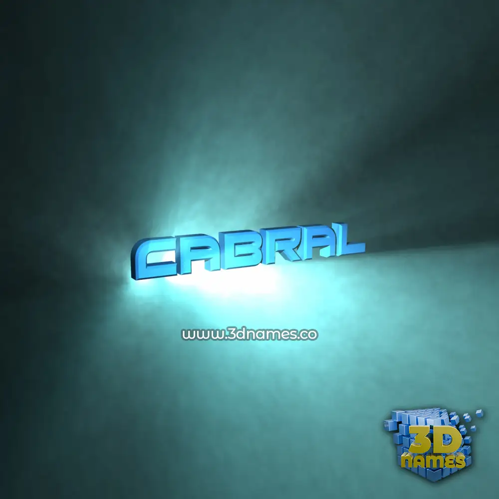 cabral in Light Shine style - 3D name wallpaper