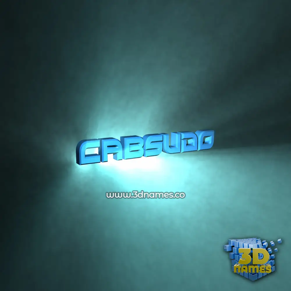 cabsudo in Light Shine style - 3D name wallpaper
