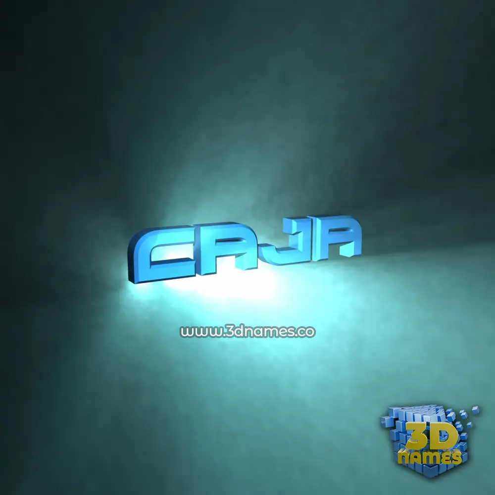 caja in Light Shine style - 3D name wallpaper
