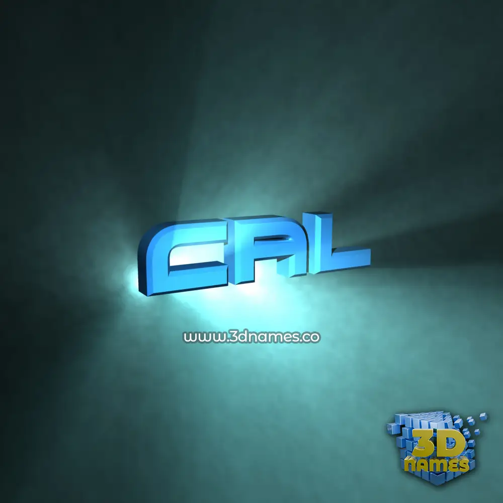 cal in Light Shine style - 3D name wallpaper