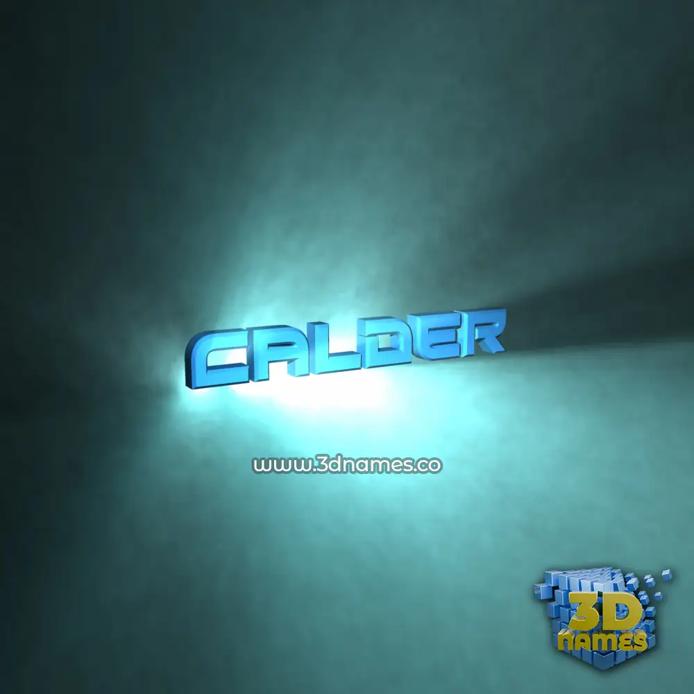 calder in Light Shine style - 3D name wallpaper
