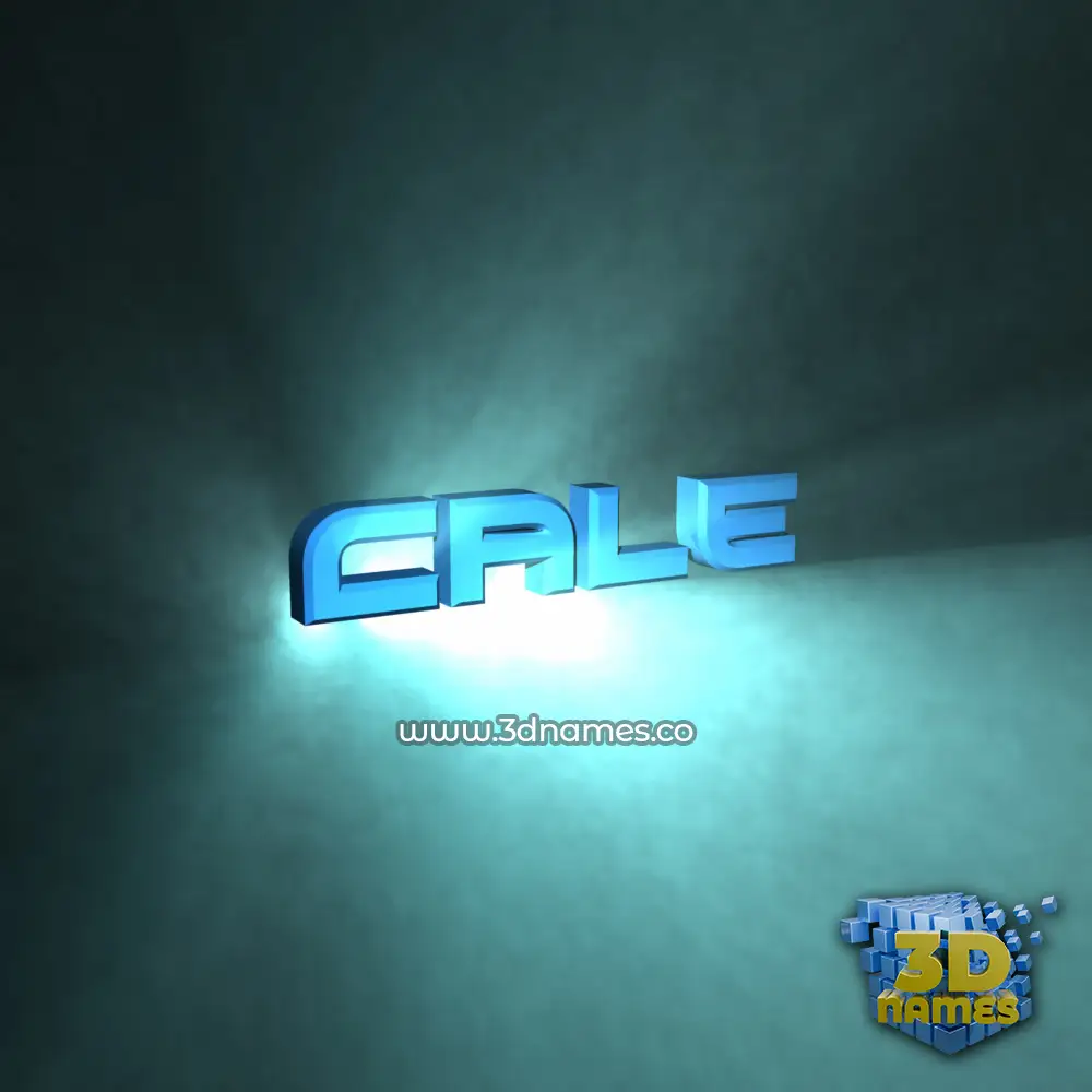 cale in Light Shine style - 3D name wallpaper
