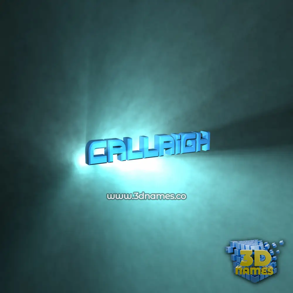 callaigh in Light Shine style - 3D name wallpaper