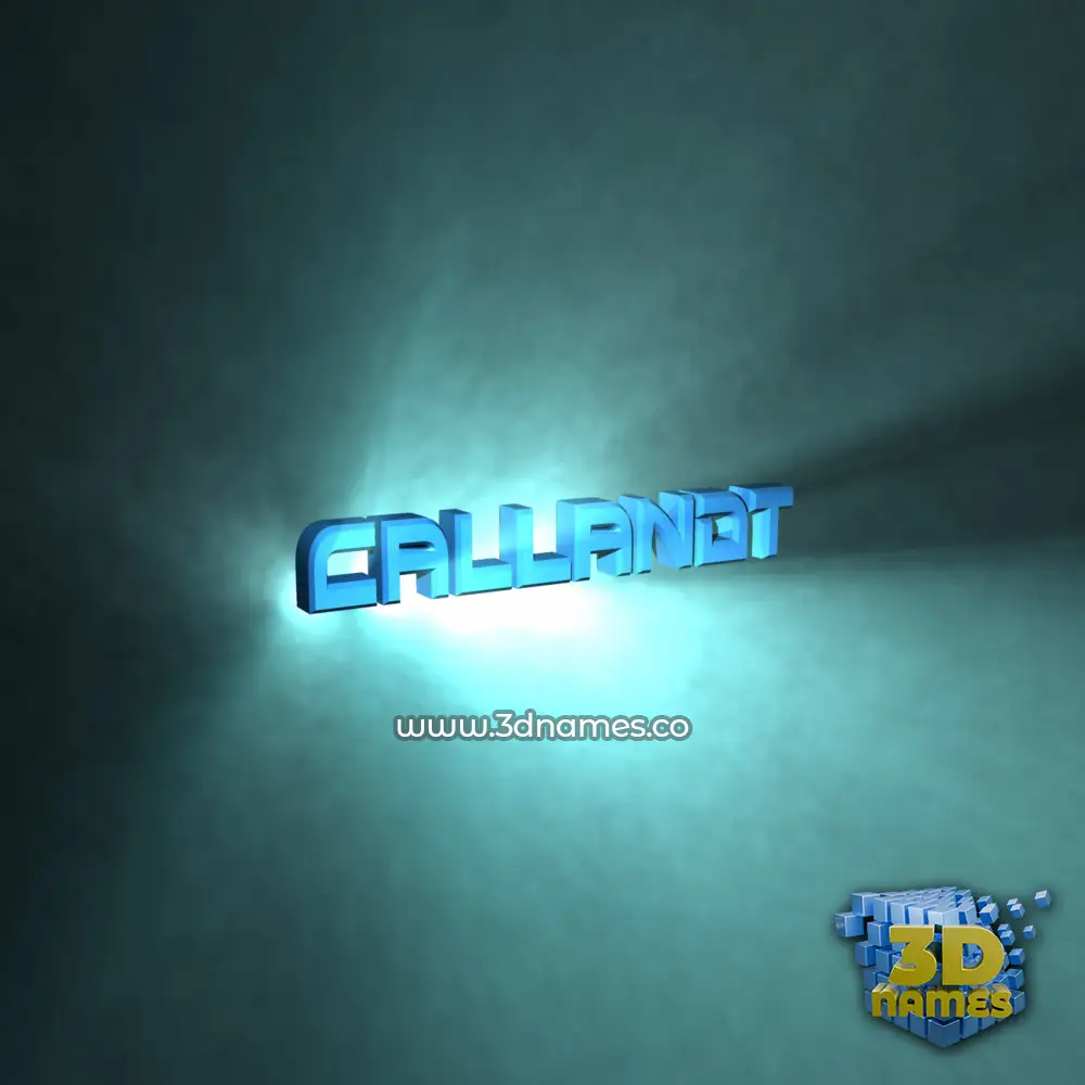 callandt in Light Shine style - 3D name wallpaper