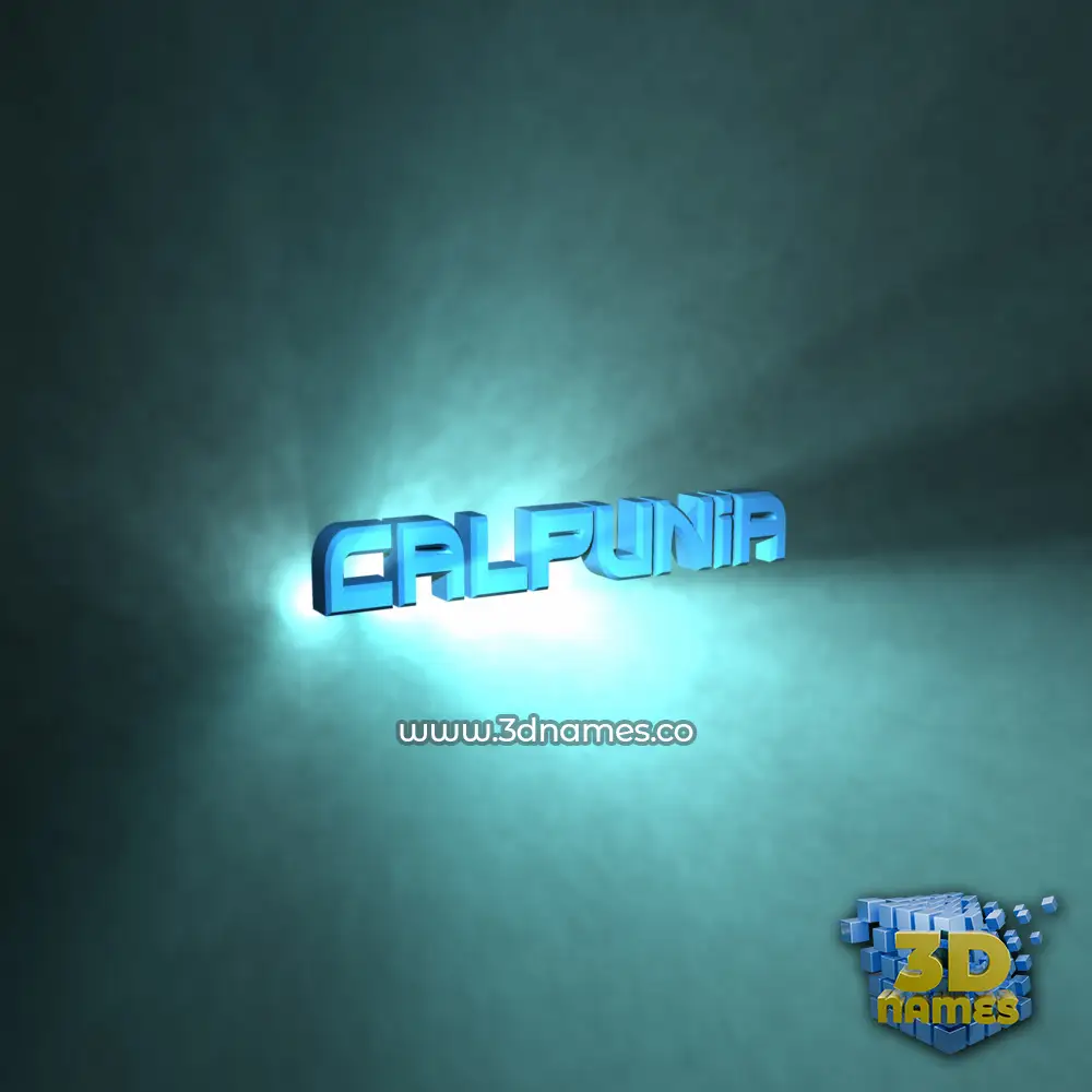calpunia in Light Shine style - 3D name wallpaper