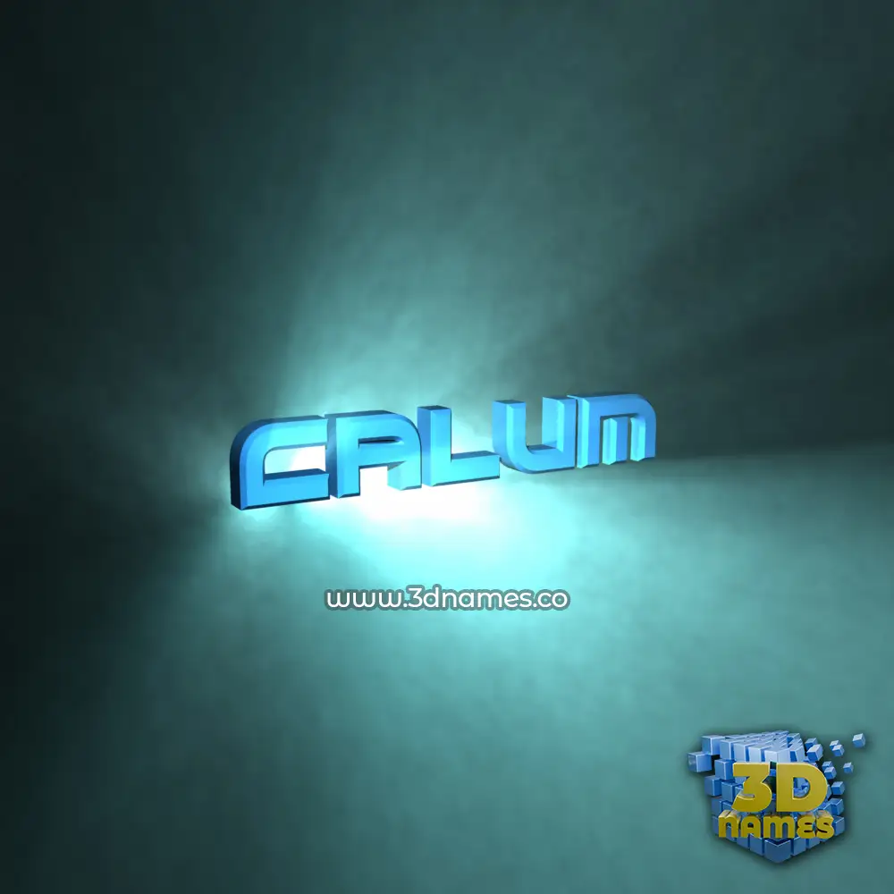 calum in Light Shine style - 3D name wallpaper