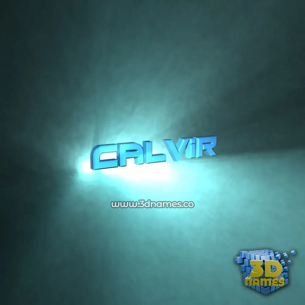 calvir in Light Shine style - 3D name wallpaper