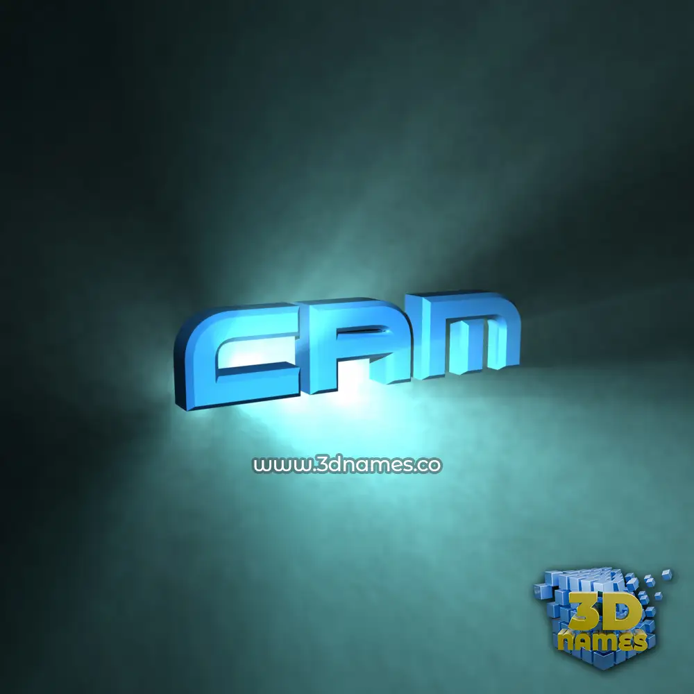 cam in Light Shine style - 3D name wallpaper