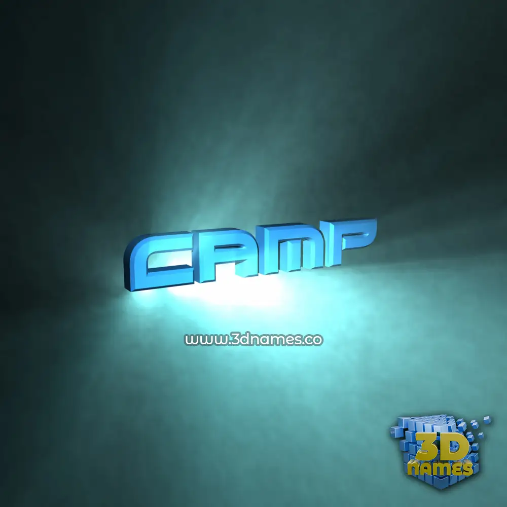 camp in Light Shine style - 3D name wallpaper
