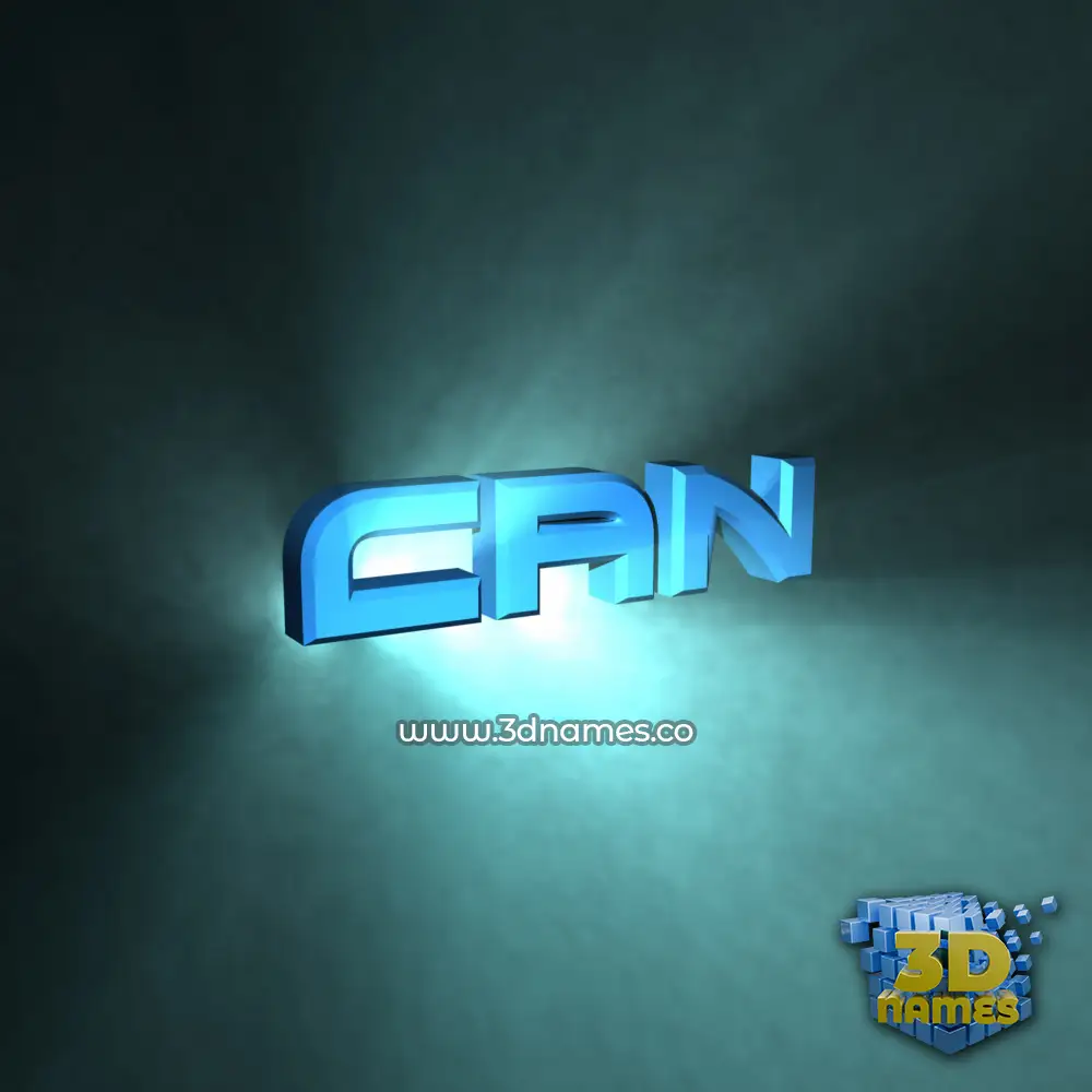can in Light Shine style - 3D name wallpaper
