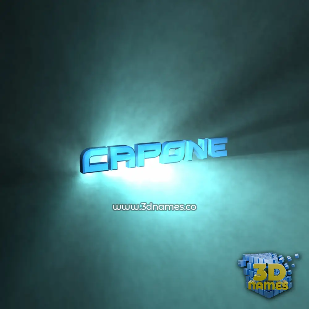 capone in Light Shine style - 3D name wallpaper