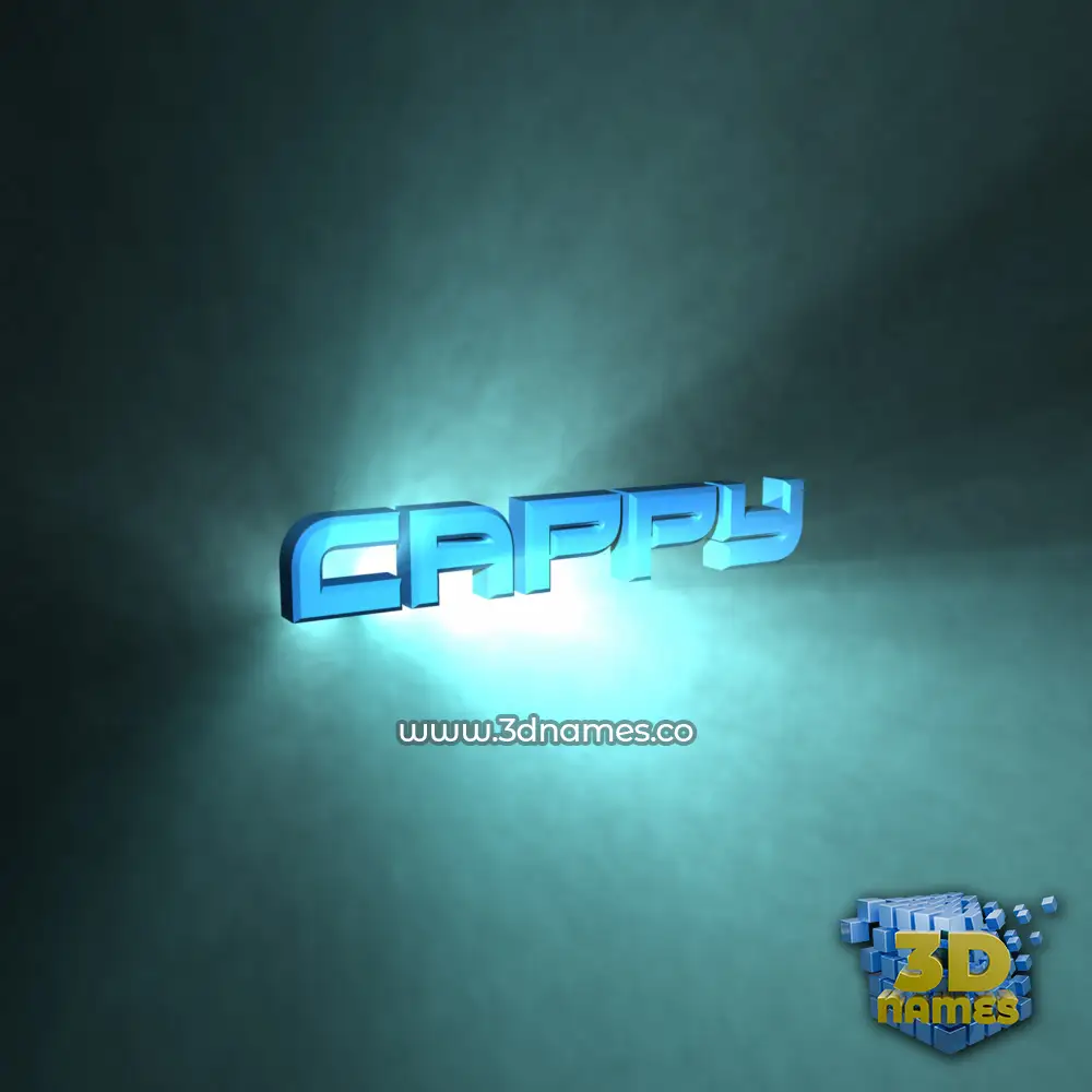 cappy in Light Shine style - 3D name wallpaper