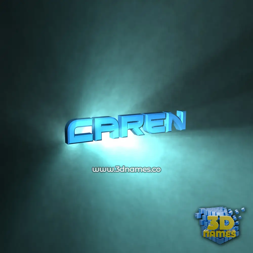 caren in Light Shine style - 3D name wallpaper