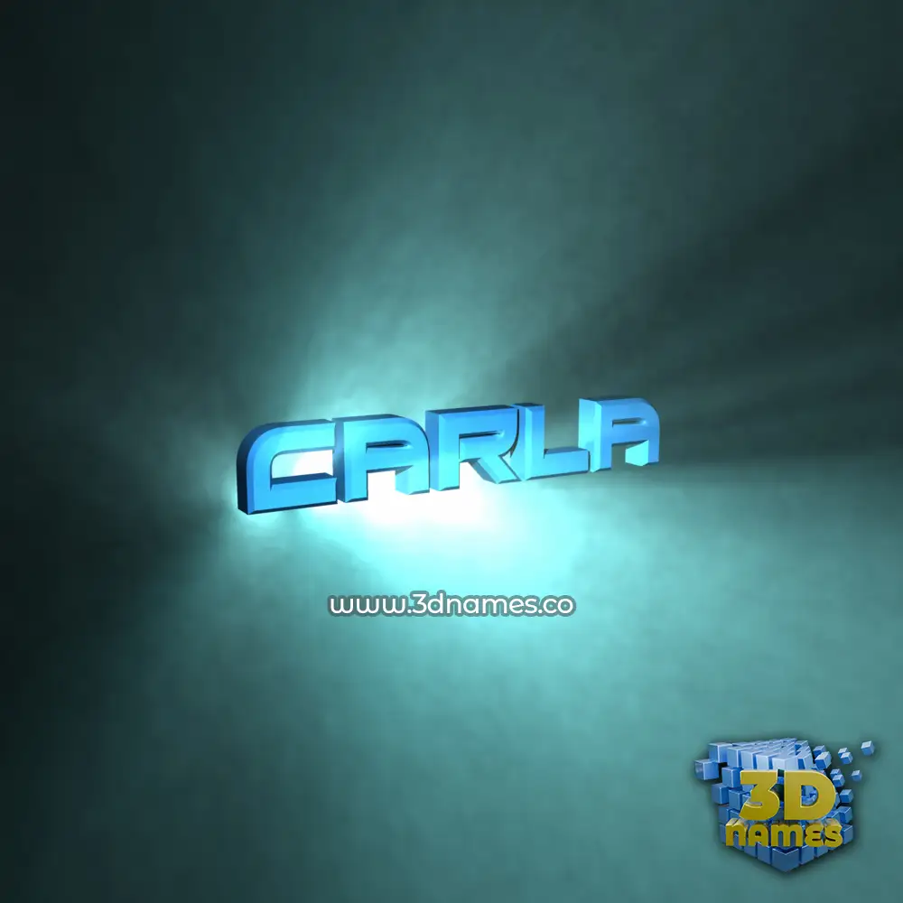 carla in Light Shine style - 3D name wallpaper