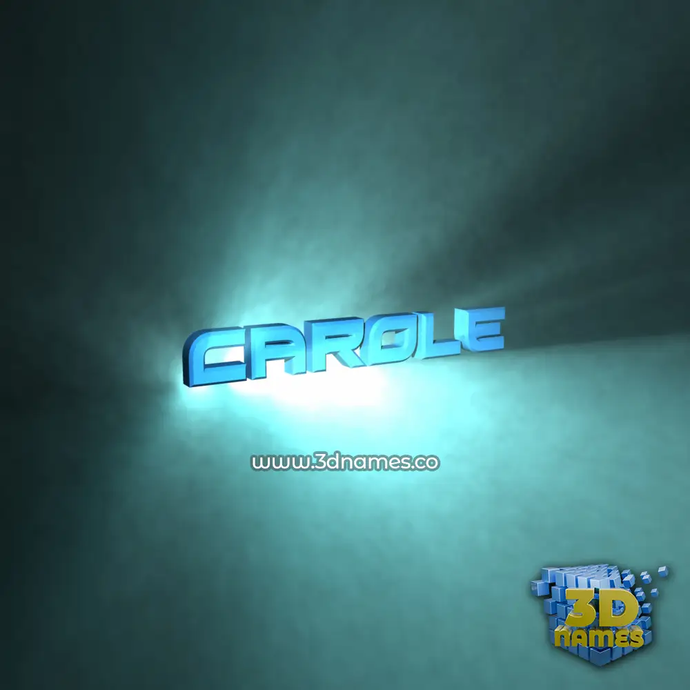 carole in Light Shine style - 3D name wallpaper