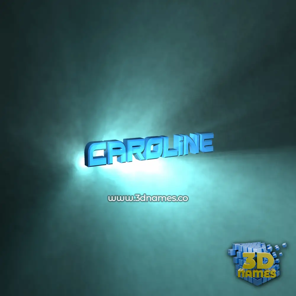 caroline in Light Shine style - 3D name wallpaper
