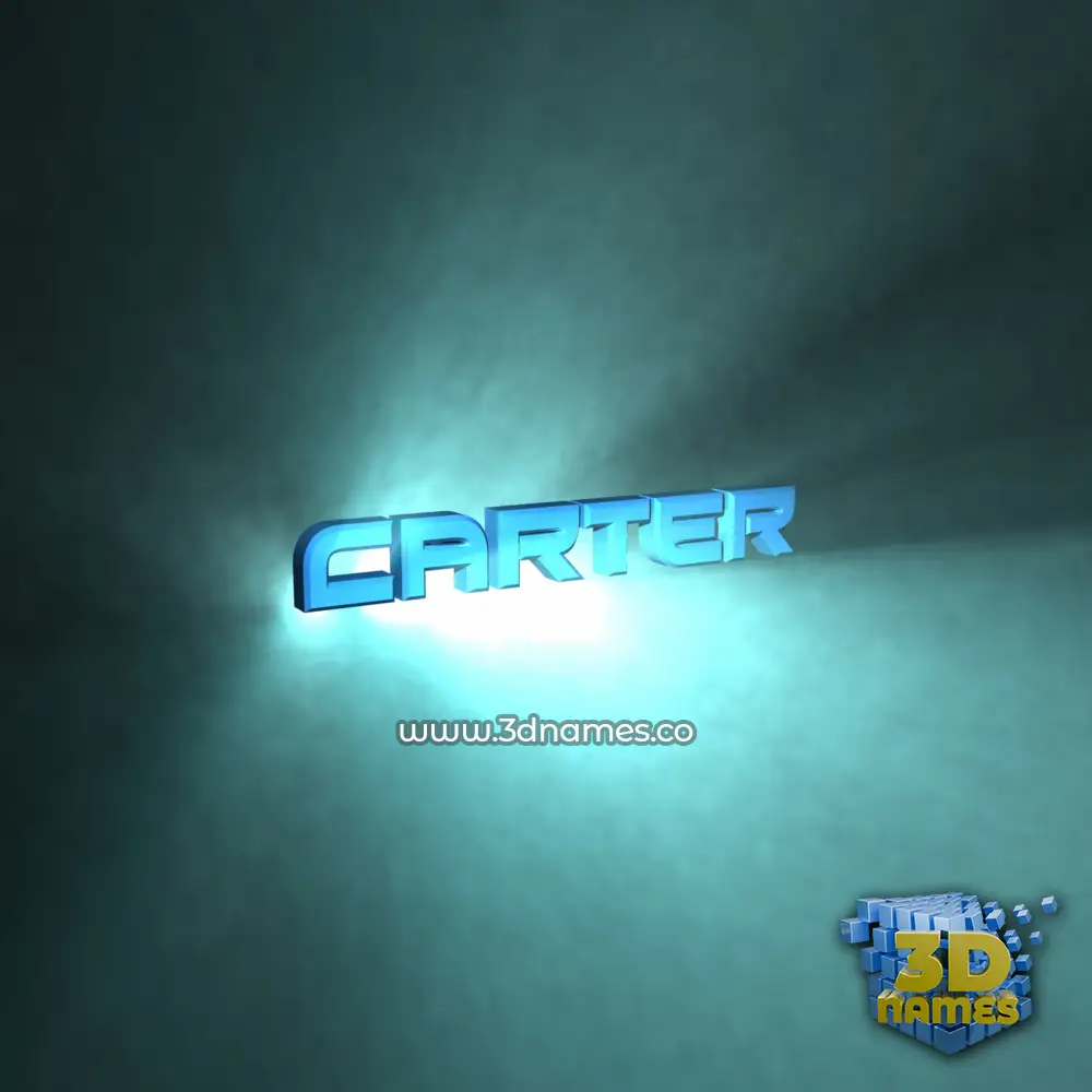 carter in Light Shine style - 3D name wallpaper