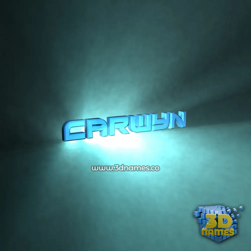 carwyn in Light Shine style - 3D name wallpaper