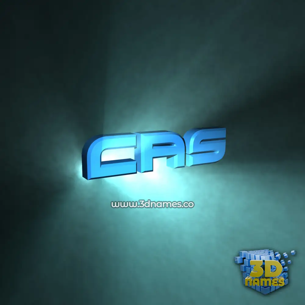 cas in Light Shine style - 3D name wallpaper