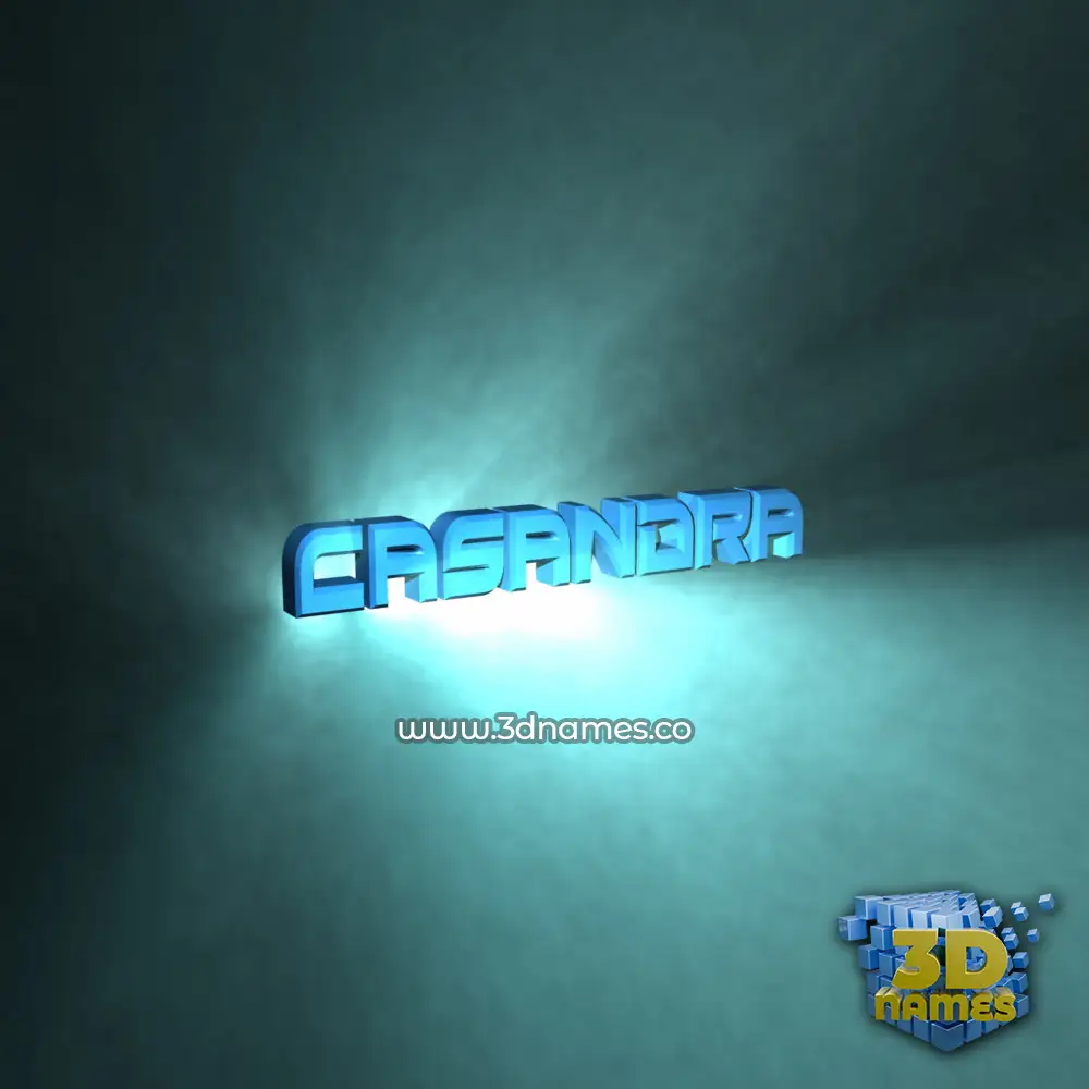 casandra in Light Shine style - 3D name wallpaper