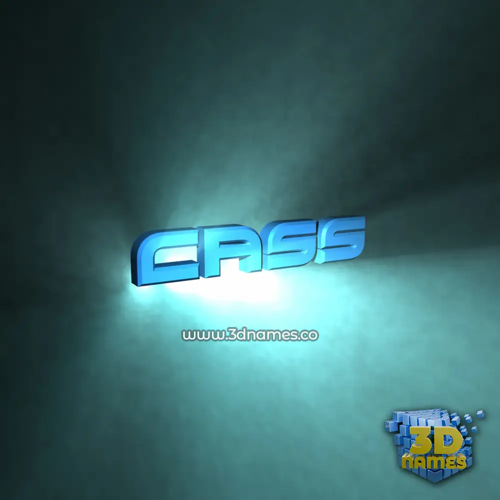 cass in Light Shine style - 3D name wallpaper