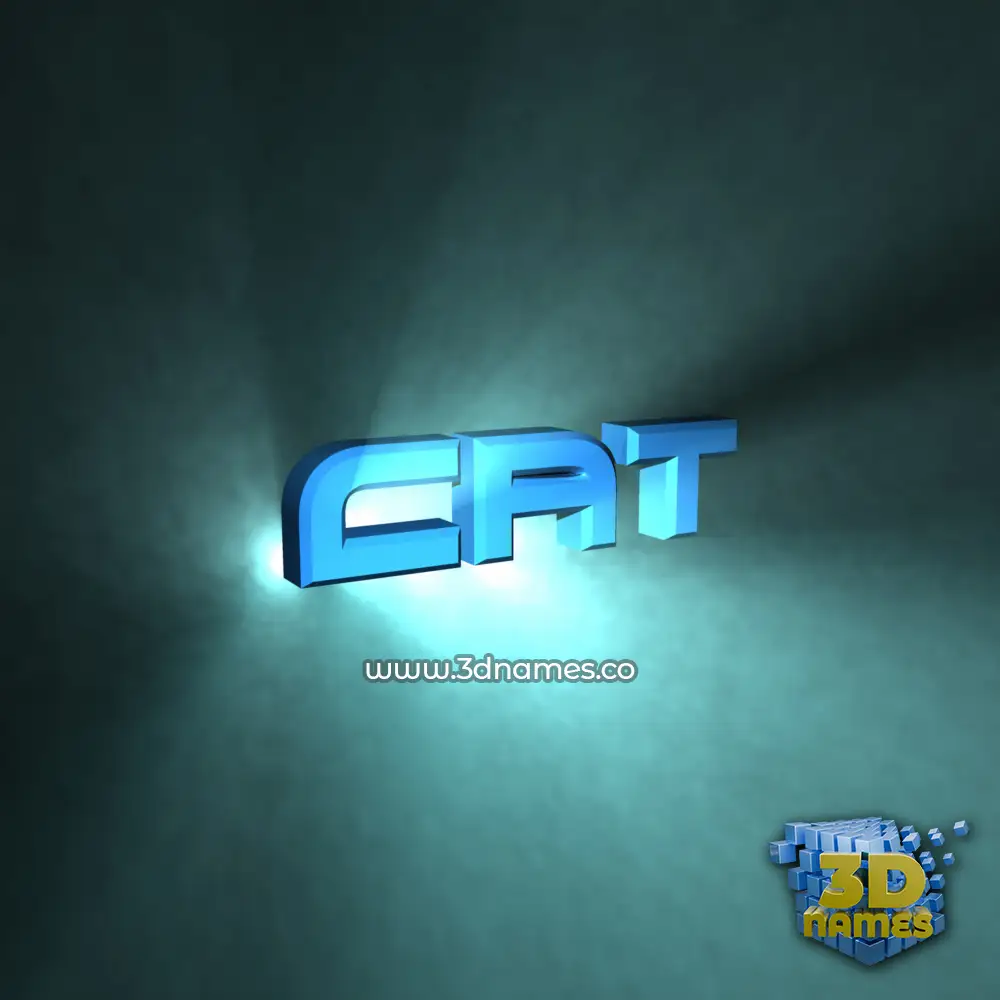cat in Light Shine style - 3D name wallpaper