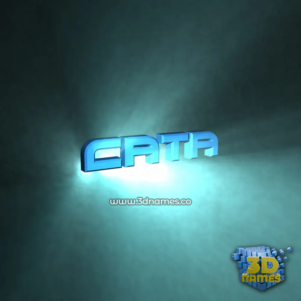 cata in Light Shine style - 3D name wallpaper