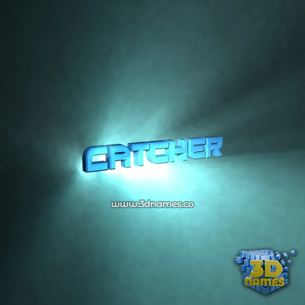 catcher in Light Shine style - 3D name wallpaper