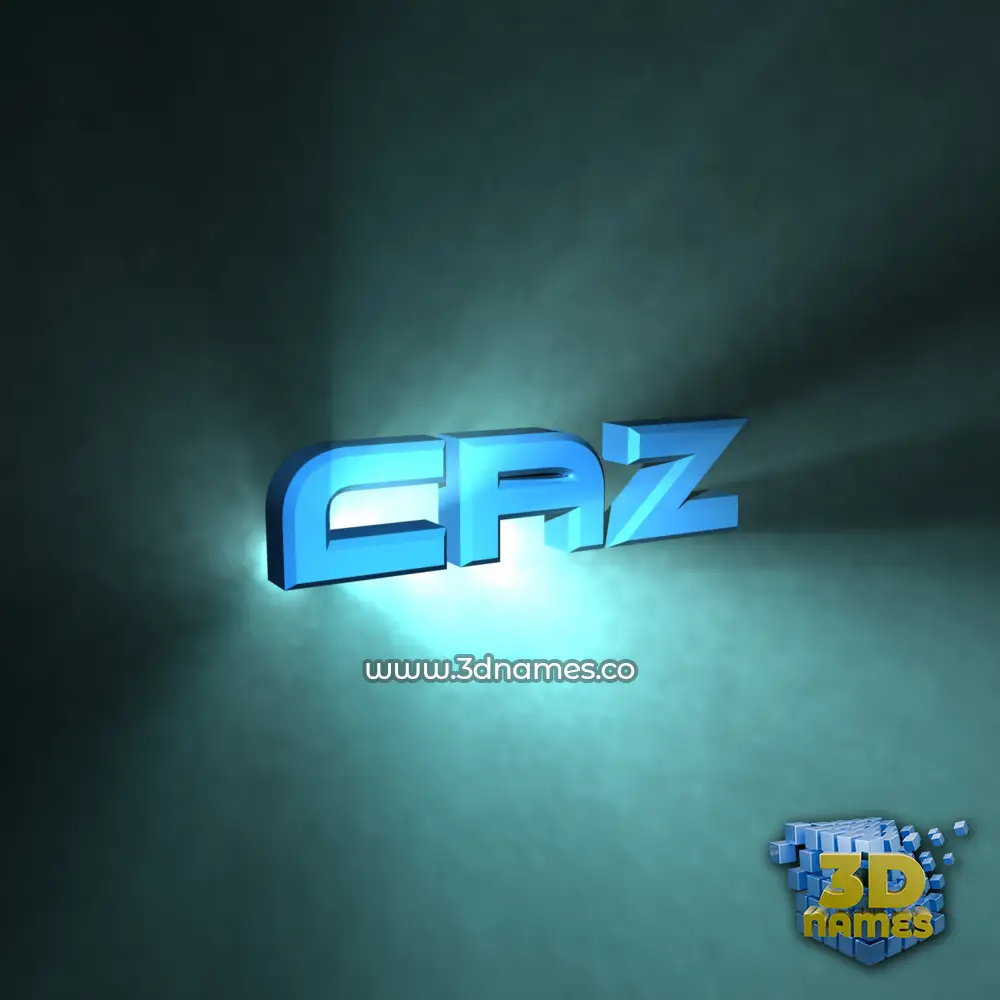 caz in Light Shine style - 3D name wallpaper