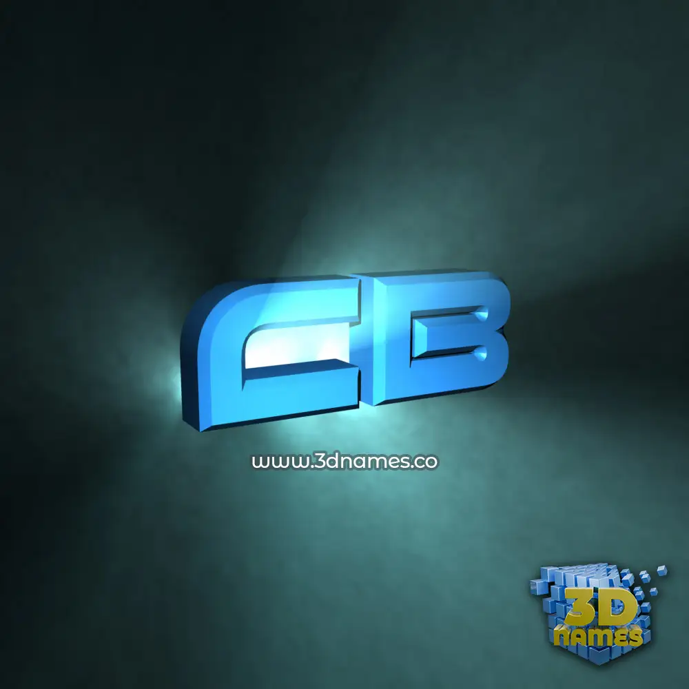 cb in Light Shine style - 3D name wallpaper