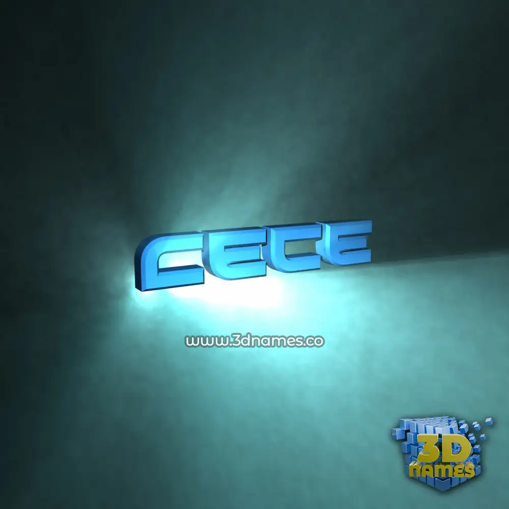 cece in Light Shine style - 3D name wallpaper