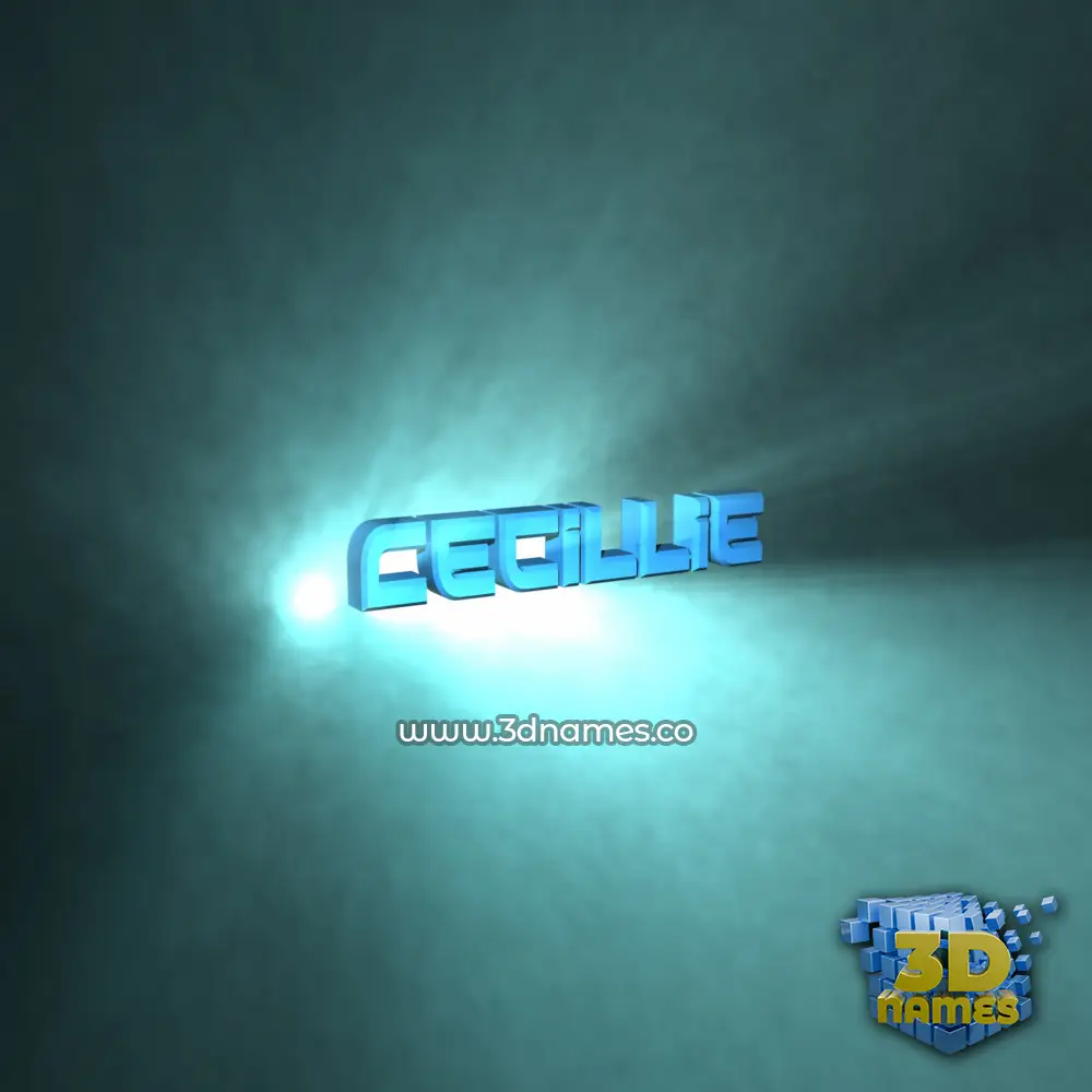 cecillie in Light Shine style - 3D name wallpaper