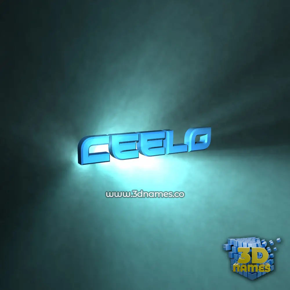 ceelo in Light Shine style - 3D name wallpaper