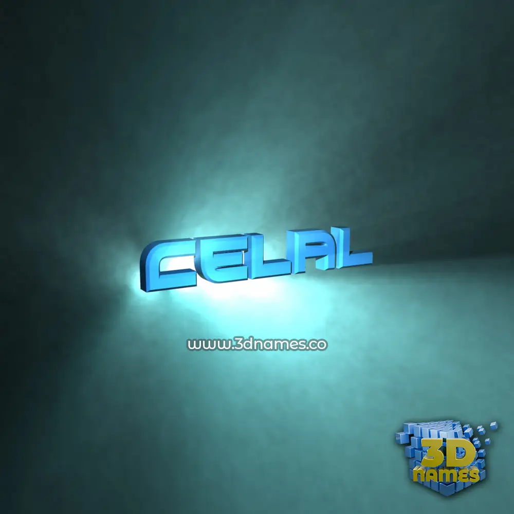 celal in Light Shine style - 3D name wallpaper