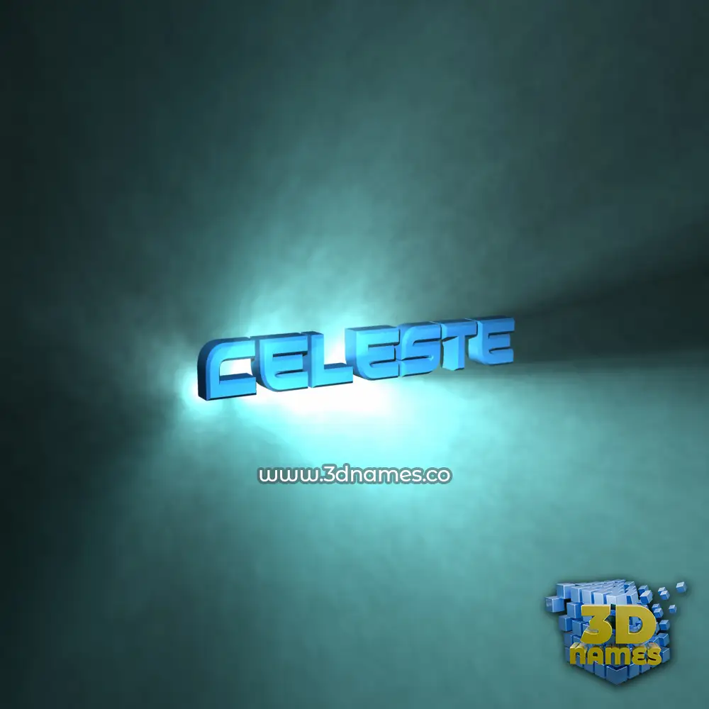 celeste in Light Shine style - 3D name wallpaper