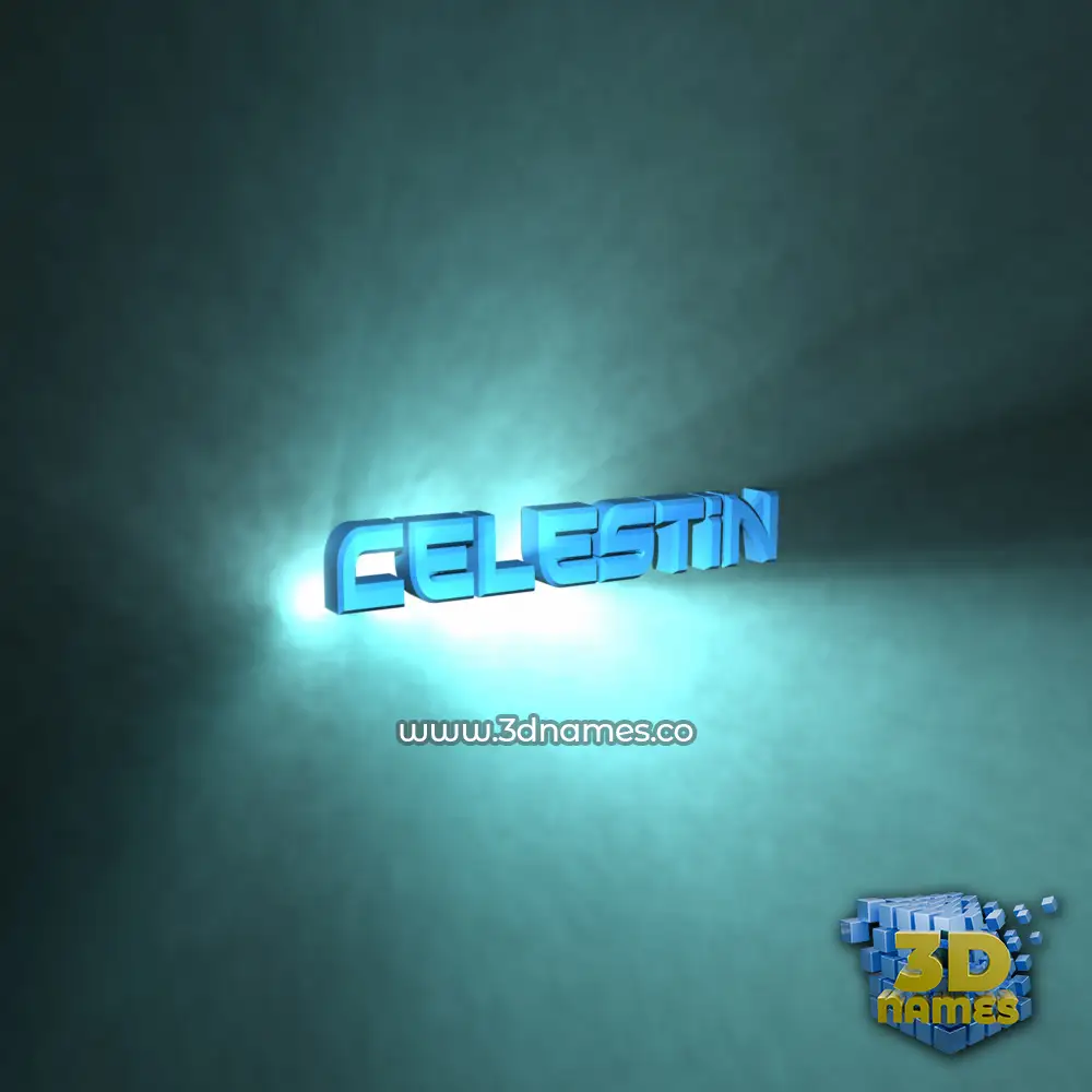 celestin in Light Shine style - 3D name wallpaper
