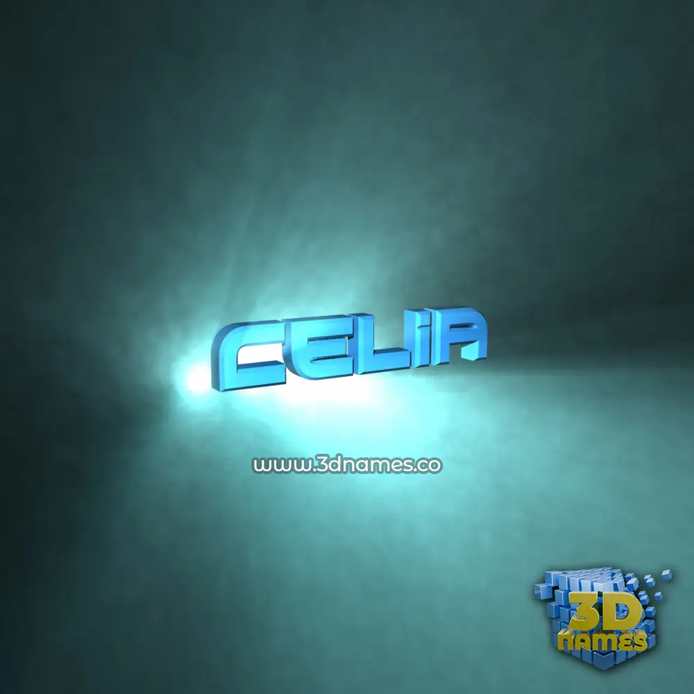 celia in Light Shine style - 3D name wallpaper