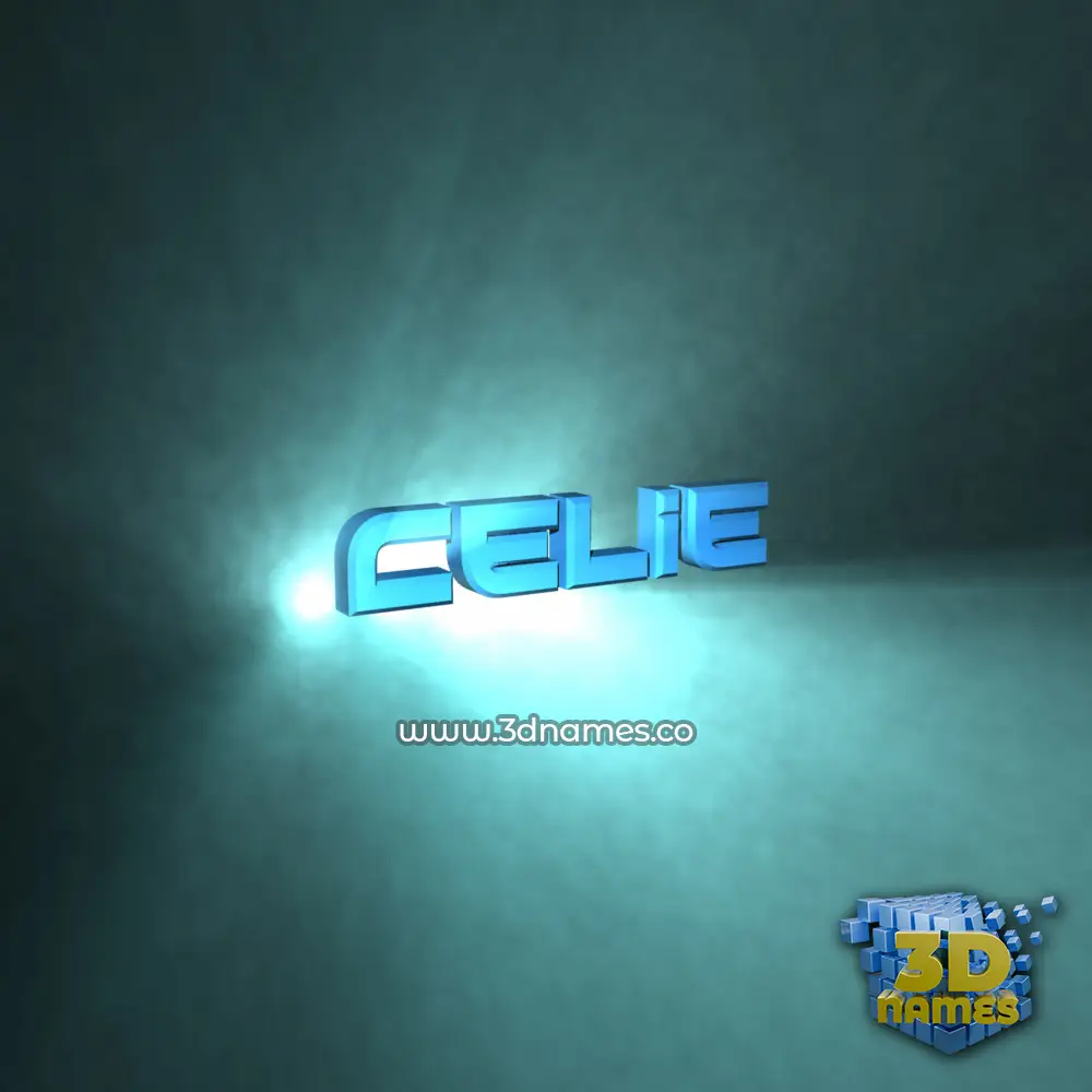 celie in Light Shine style - 3D name wallpaper