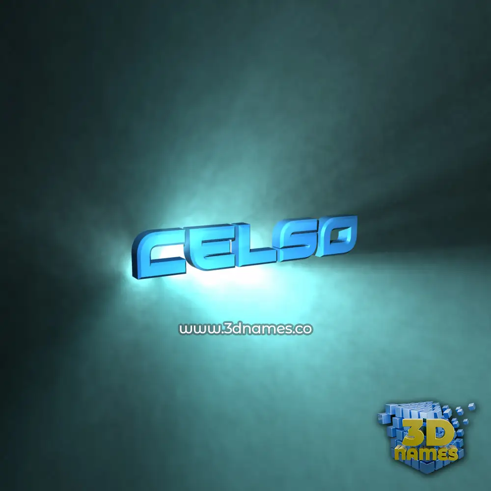 celso in Light Shine style - 3D name wallpaper