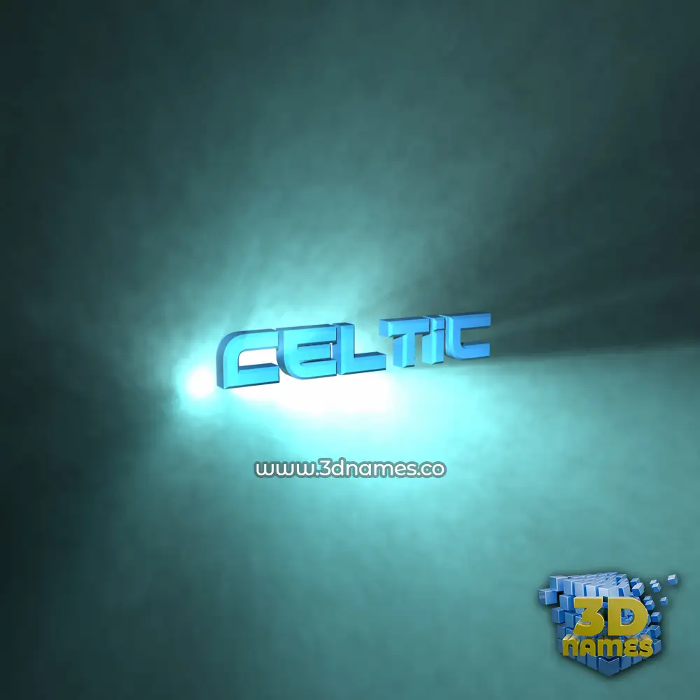 celtic in Light Shine style - 3D name wallpaper