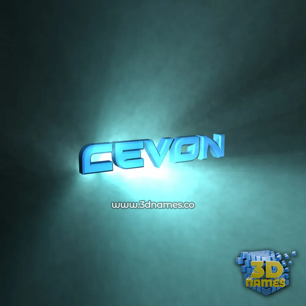 cevon in Light Shine style - 3D name wallpaper
