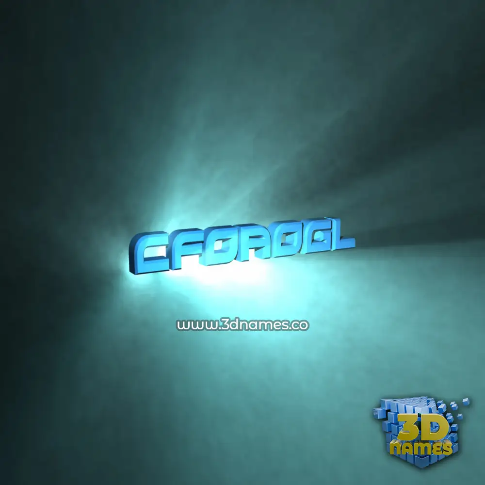 cfoaogl in Light Shine style - 3D name wallpaper