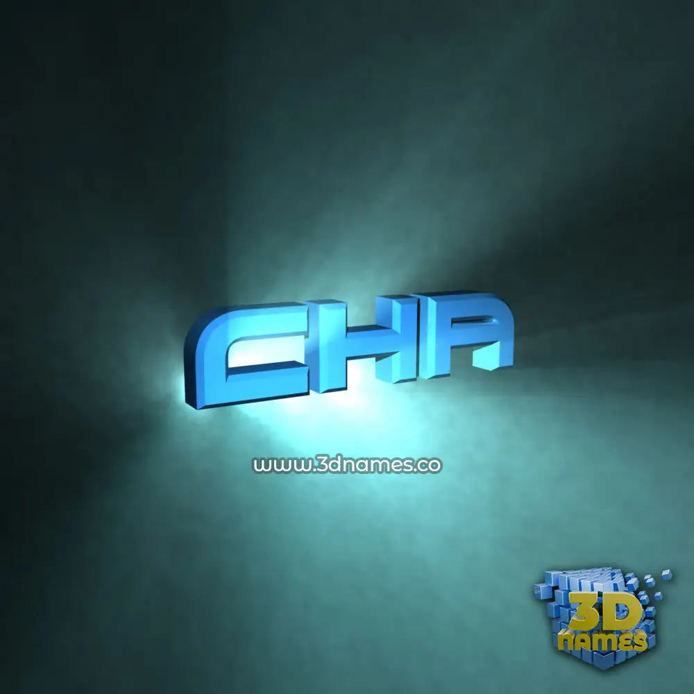 cha in Light Shine style - 3D name wallpaper
