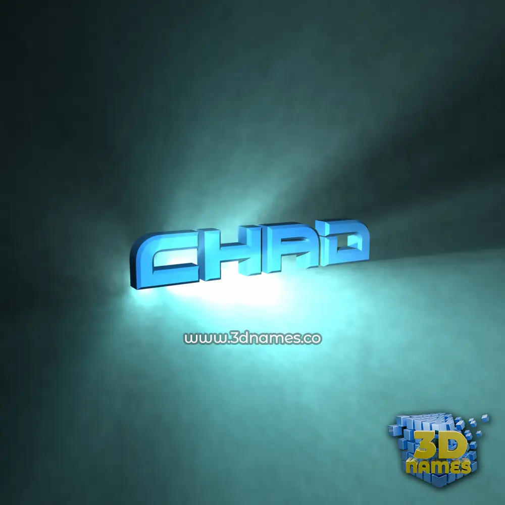 chad in Light Shine style - 3D name wallpaper