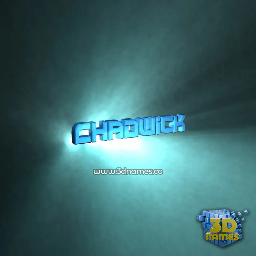 chadwick in Light Shine style - 3D name wallpaper