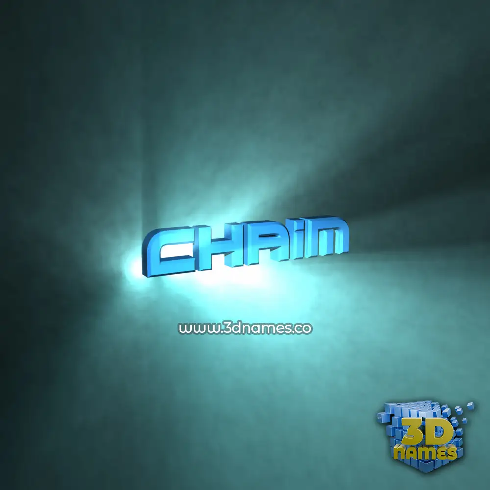chaim in Light Shine style - 3D name wallpaper