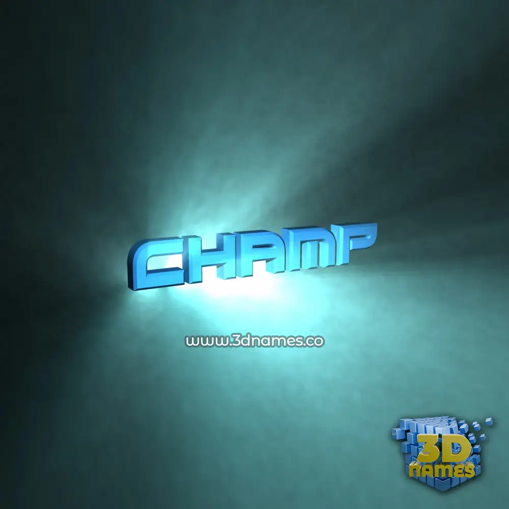champ in Light Shine style - 3D name wallpaper