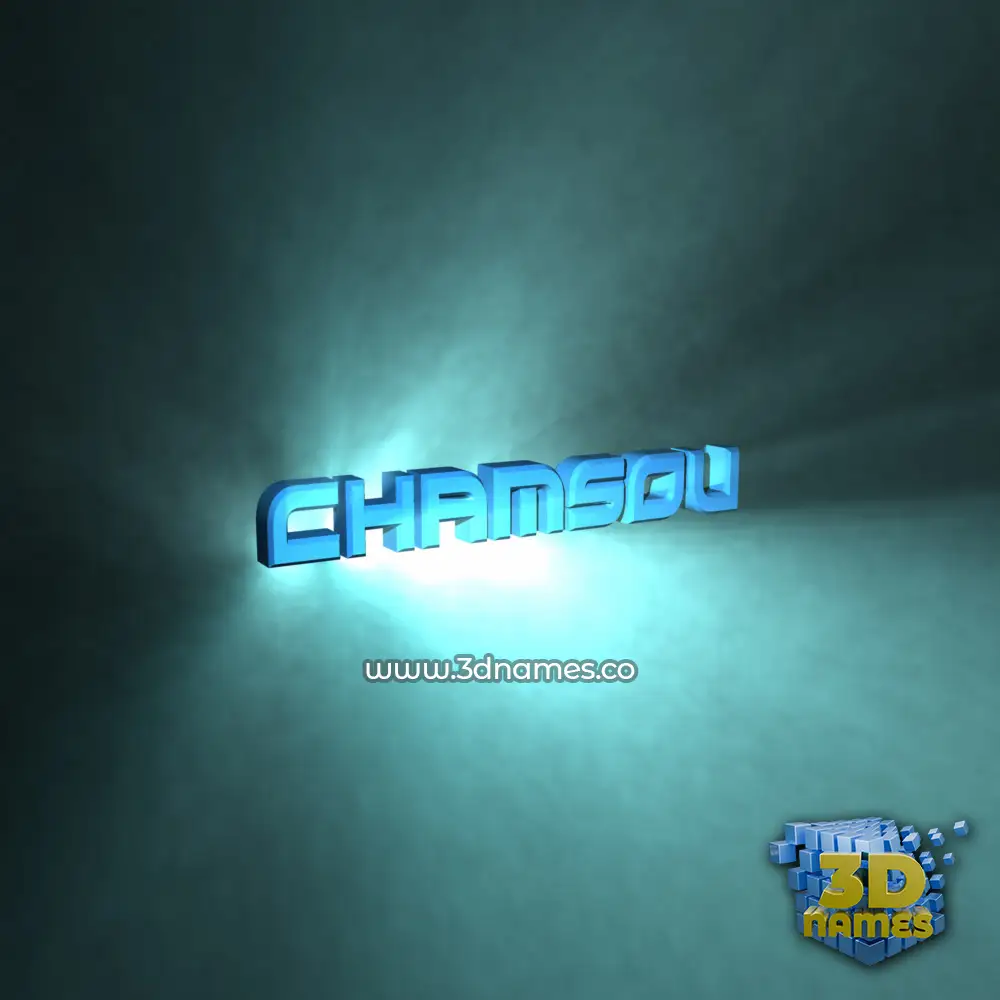 chamsou in Light Shine style - 3D name wallpaper