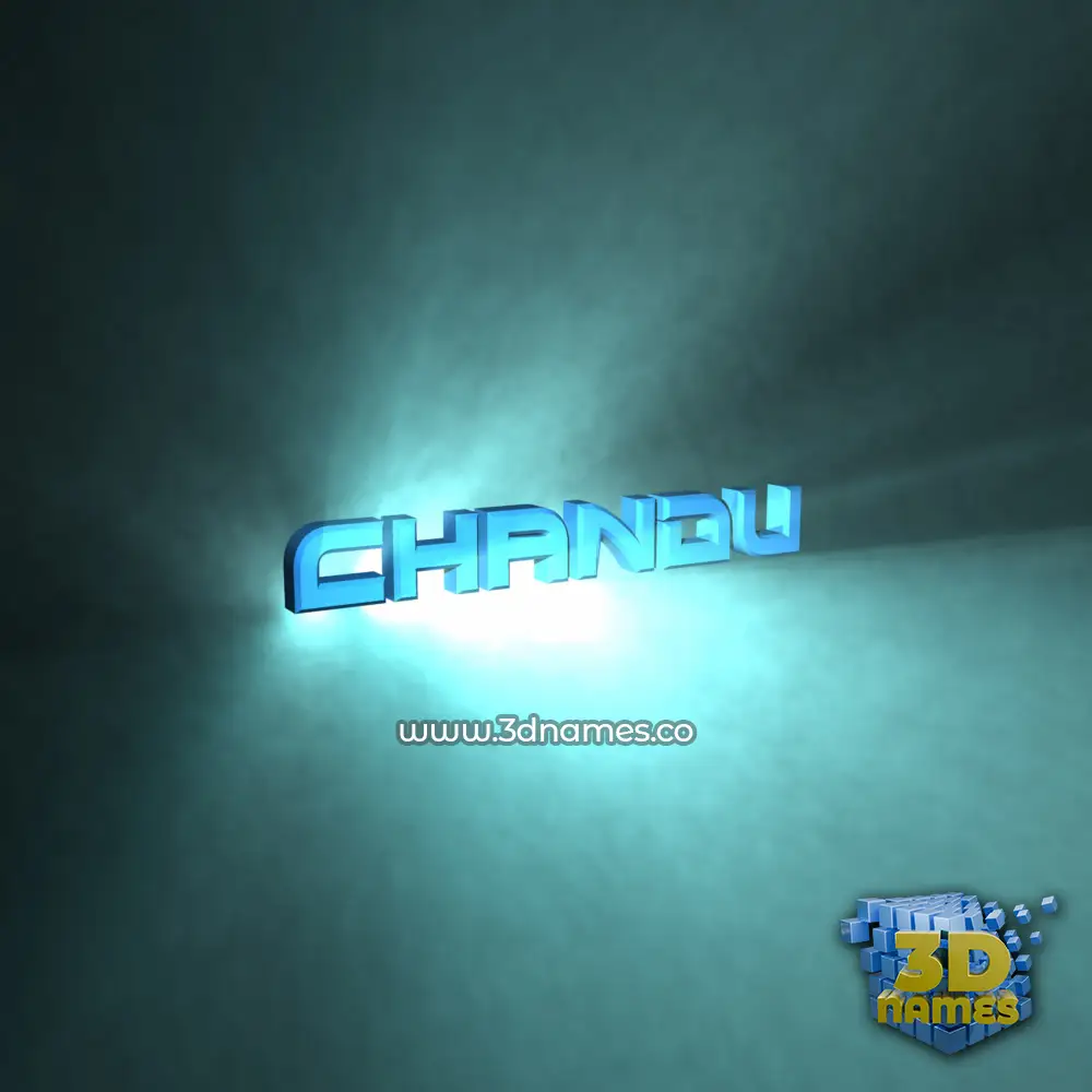 chandu in Light Shine style - 3D name wallpaper